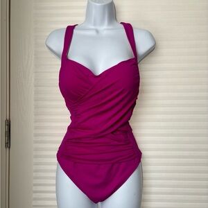 La Blanca one piece halter bathing suit